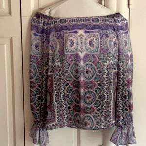 Off the shoulder flattering color top